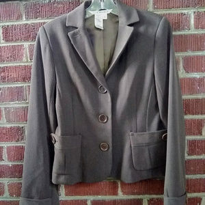 Max Studio Chocolate Brown 3-Button Blazer